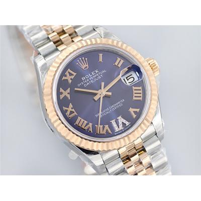 EWF Datejust 31 278271 A2688 Automatic Womens Watch Two Tone RG Blue Roman Dial SS Jubilee Bracelet  Best Edition