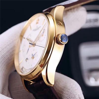 Replica Master A21j Automatic Movement Mens Watch White Dial Leather Strap E150