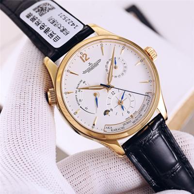 Replica Master A21j Automatic Movement Mens Watch White Dial Leather Strap E153