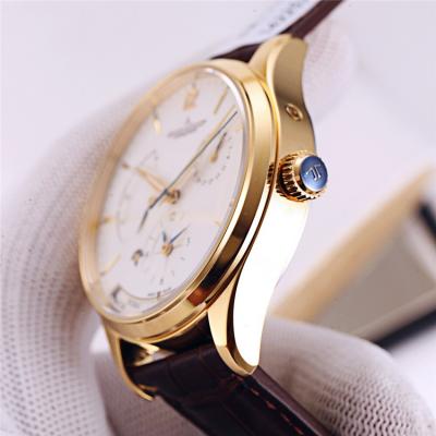 Replica Master A21j Automatic Movement Mens Watch White Dial Leather Strap E153