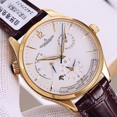 Replica Master A21j Automatic Movement Mens Watch White Dial Leather Strap E153