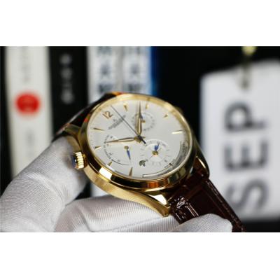 Replica Geophysic A21j Automatic Movement Mens Watch White Dial Leather Strap E155