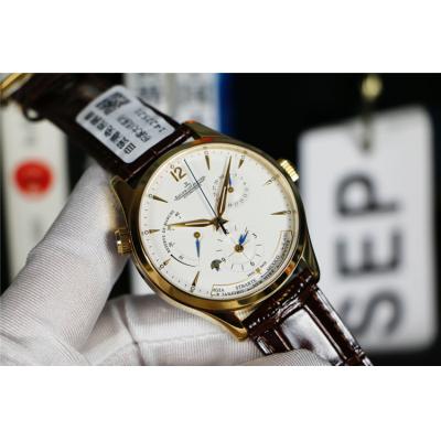 Replica Geophysic A21j Automatic Movement Mens Watch White Dial Leather Strap E155