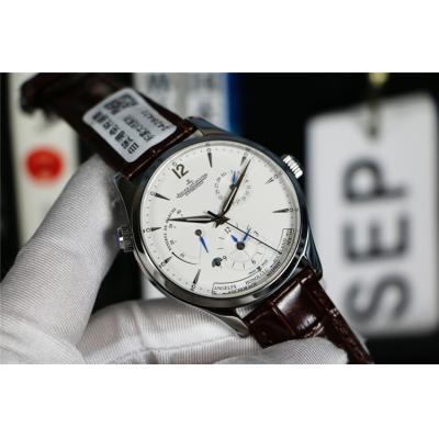 Replica Geophysic A21j Automatic Movement Mens Watch White Dial Leather Strap E155