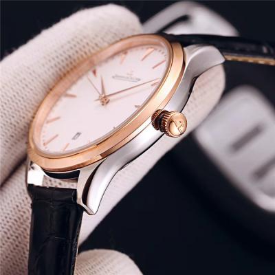 Replica Master Japan Miyota 8215 Automatic Movement Mens Watch White Dial Leather Strap B E156