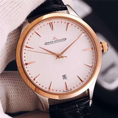 Replica Master Japan Miyota 8215 Automatic Movement Mens Watch White Dial Leather Strap B E156