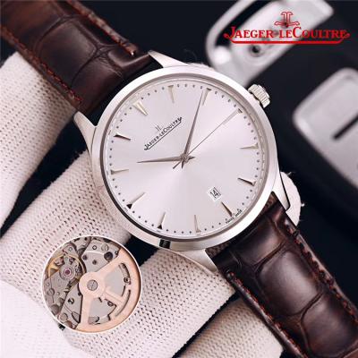 Replica Master Japan Miyota 8215 Automatic Movement Mens Watch White Dial Leather Strap B E156