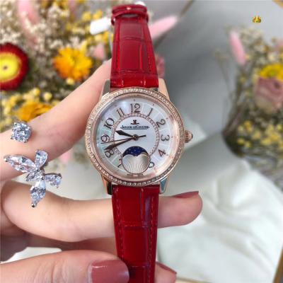 Replica Rendez-Vous Swiss Quartz Movement Womens Watch MOP Dial Diamonds Case Leather Strap B E157