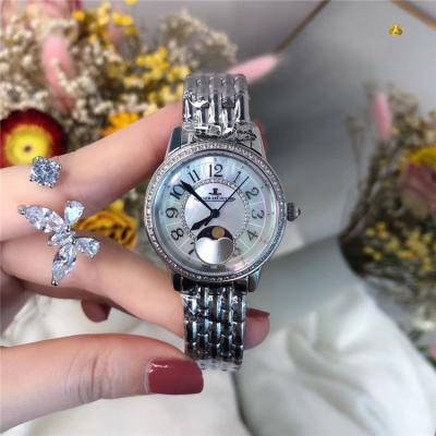 Replica Rendez-Vous Swiss Quartz Movement Womens Watch MOP Dial Diamonds Case Leather Strap B E157