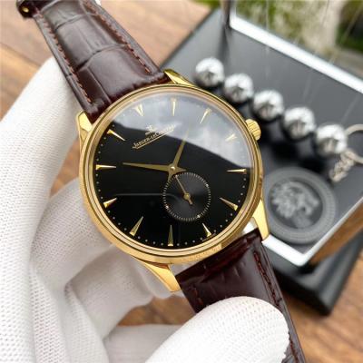 Replica Master Ultra Thin A21j Automatic Movement Mens Watch Black Dial Leather Strap A E159