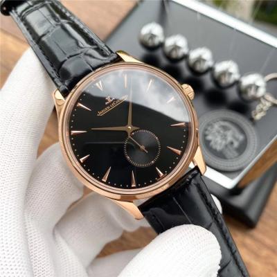 Replica Master Ultra Thin A21j Automatic Movement Mens Watch Black Dial Leather Strap A E159