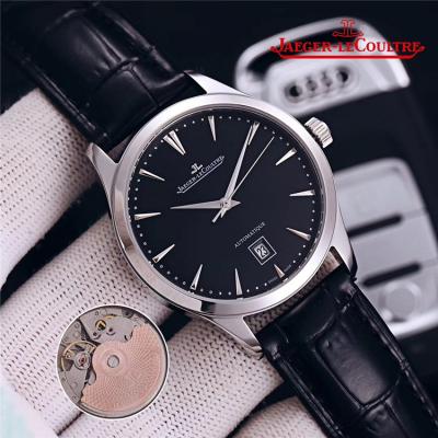 Replica Master Ultra Thin A21j Automatic Movement Mens Watch Black Dial Leather Strap B E165