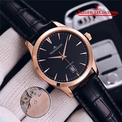 Replica Master Ultra Thin A21j Automatic Movement Mens Watch Black Dial Leather Strap B E165