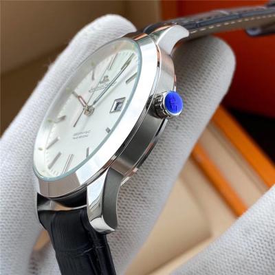 Replica Geophysic A21j Automatic Movement Mens Watch White Dial Leather Strap E170