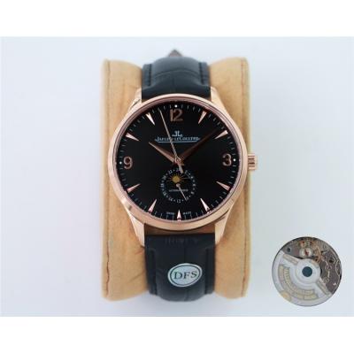 Replica Master A21j Automatic Movement Mens Watch Black Dial Leather Strap E172