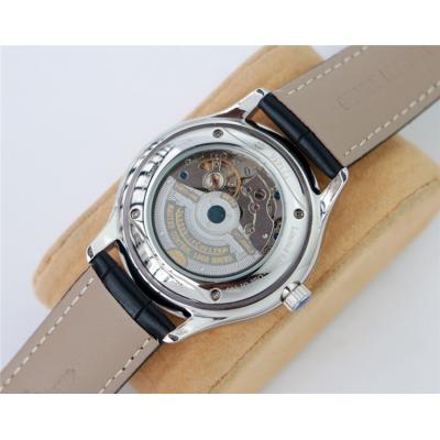 Replica Master A21j Automatic Movement Mens Watch Black Dial Leather Strap E172