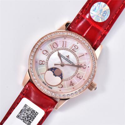 Replica Rendez-Vous Swiss Quartz Movement Womens Watch MOP Dial Diamonds Case Leather Strap A E174