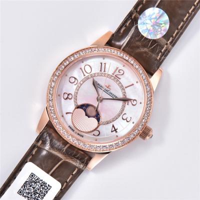 Replica Rendez-Vous Swiss Quartz Movement Womens Watch MOP Dial Diamonds Case Leather Strap A E174