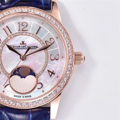 Replica Rendez-Vous Swiss Quartz Movement Womens Watch MOP Dial Diamonds Case Leather Strap A E174