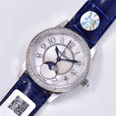 Replica Rendez-Vous Swiss Quartz Movement Womens Watch MOP Dial Diamonds Case Leather Strap B E174