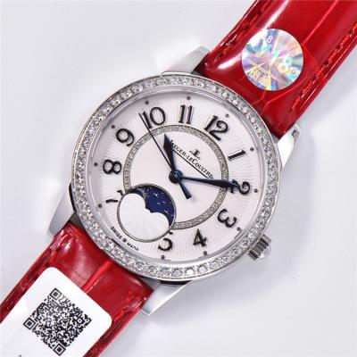 Replica Rendez-Vous Swiss Quartz Movement Womens Watch White Dial Diamonds Case Leather Strap C E174