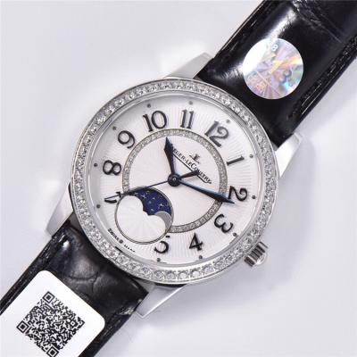 Replica Rendez-Vous Swiss Quartz Movement Womens Watch White Dial Diamonds Case Leather Strap C E174