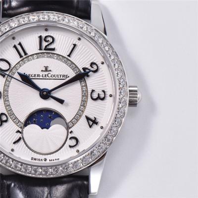 Replica Rendez-Vous Swiss Quartz Movement Womens Watch White Dial Diamonds Case Leather Strap C E174