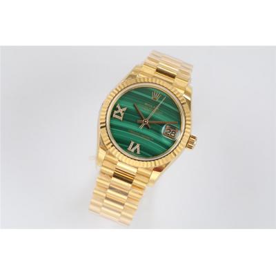 EWF Datejust 31 278278MLRDP A2688 Automatic Womens Watch Malachite Diamond Dial SS Presidential Bracelet Best Edition