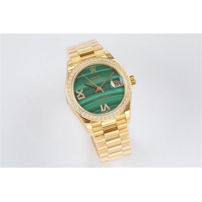 EWF Datejust 31 278278MLRDP A2688 Automatic Womens Watch Diamond Bezel  Malachite Diamond Dial SS President Bracelet Bes