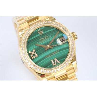 EWF Datejust 31 278278MLRDP A2688 Automatic Womens Watch Diamond Bezel  Malachite Diamond Dial SS President Bracelet Bes