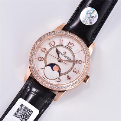 Replica Rendez-Vous Swiss Quartz Movement Womens Watch White Dial Diamonds Case Leather Strap D E174