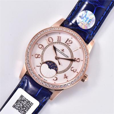 Replica Rendez-Vous Swiss Quartz Movement Womens Watch White Dial Diamonds Case Leather Strap D E174