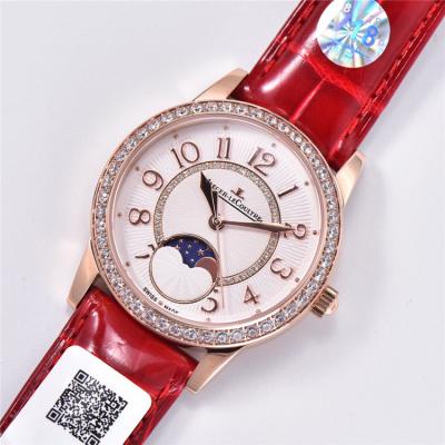 Replica Rendez-Vous Swiss Quartz Movement Womens Watch White Dial Diamonds Case Leather Strap D E174