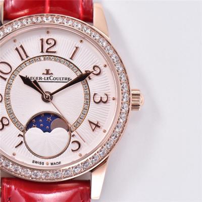 Replica Rendez-Vous Swiss Quartz Movement Womens Watch White Dial Diamonds Case Leather Strap D E174