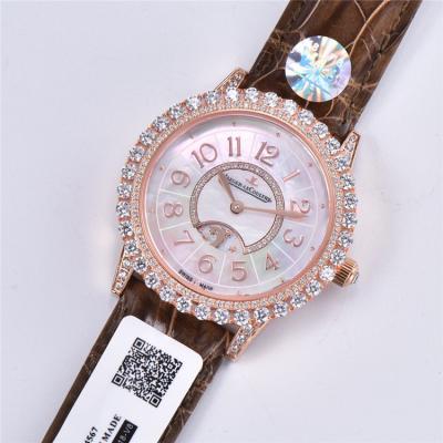 Replica Rendez-Vous Swiss Quartz Movement Womens Watch MOP Dial Diamonds Case Leather Strap A E175