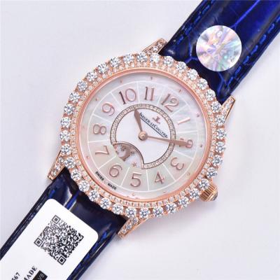 Replica Rendez-Vous Swiss Quartz Movement Womens Watch MOP Dial Diamonds Case Leather Strap A E175