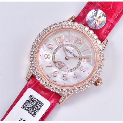 Replica Rendez-Vous Swiss Quartz Movement Womens Watch MOP Dial Diamonds Case Leather Strap A E175