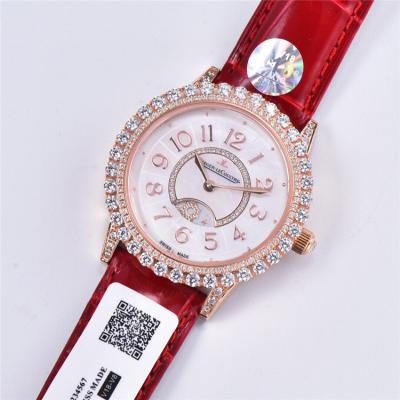 Replica Rendez-Vous Swiss Quartz Movement Womens Watch MOP Dial Diamonds Case Leather Strap A E175