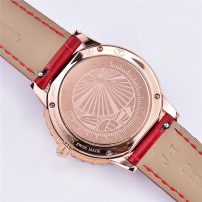 Replica Rendez-Vous Swiss Quartz Movement Womens Watch MOP Dial Diamonds Case Leather Strap A E175