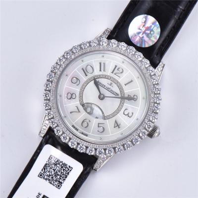 Replica Rendez-Vous Swiss Quartz Movement Womens Watch MOP Dial Diamonds Case Leather Strap B E175