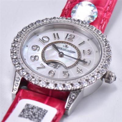 Replica Rendez-Vous Swiss Quartz Movement Womens Watch MOP Dial Diamonds Case Leather Strap B E175