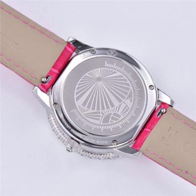 Replica Rendez-Vous Swiss Quartz Movement Womens Watch MOP Dial Diamonds Case Leather Strap B E175