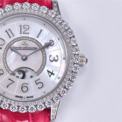 Replica Rendez-Vous Swiss Quartz Movement Womens Watch MOP Dial Diamonds Case Leather Strap B E175