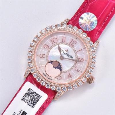 Replica Rendez-Vous Swiss Quartz Movement Womens Watch MOP Dial Diamonds Case Leather Strap C E175