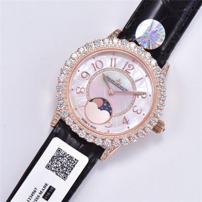 Replica Rendez-Vous Swiss Quartz Movement Womens Watch MOP Dial Diamonds Case Leather Strap C E175