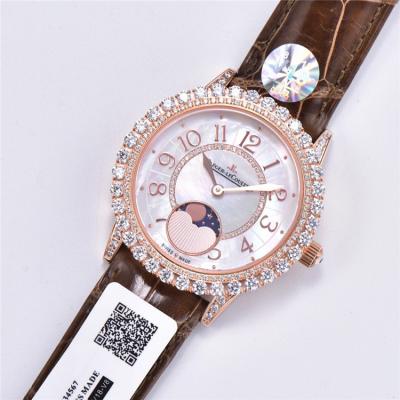 Replica Rendez-Vous Swiss Quartz Movement Womens Watch MOP Dial Diamonds Case Leather Strap C E175