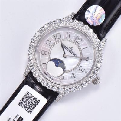 Replica Rendez-Vous Swiss Quartz Movement Womens Watch MOP Dial Diamonds Case Leather Strap D E175