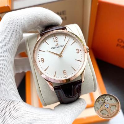 Replica Master Ultra Thin A21j Automatic Movement Mens Watch White Dial Leather Strap E178