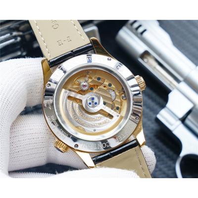 Replica Master A21j Automatic Movement Mens Watch Silver Dial Leather Strap E184