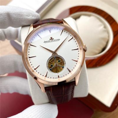 Replica Master A21j Automatic Movement Mens Watch White Tourbillon Dial Leather Strap A E188